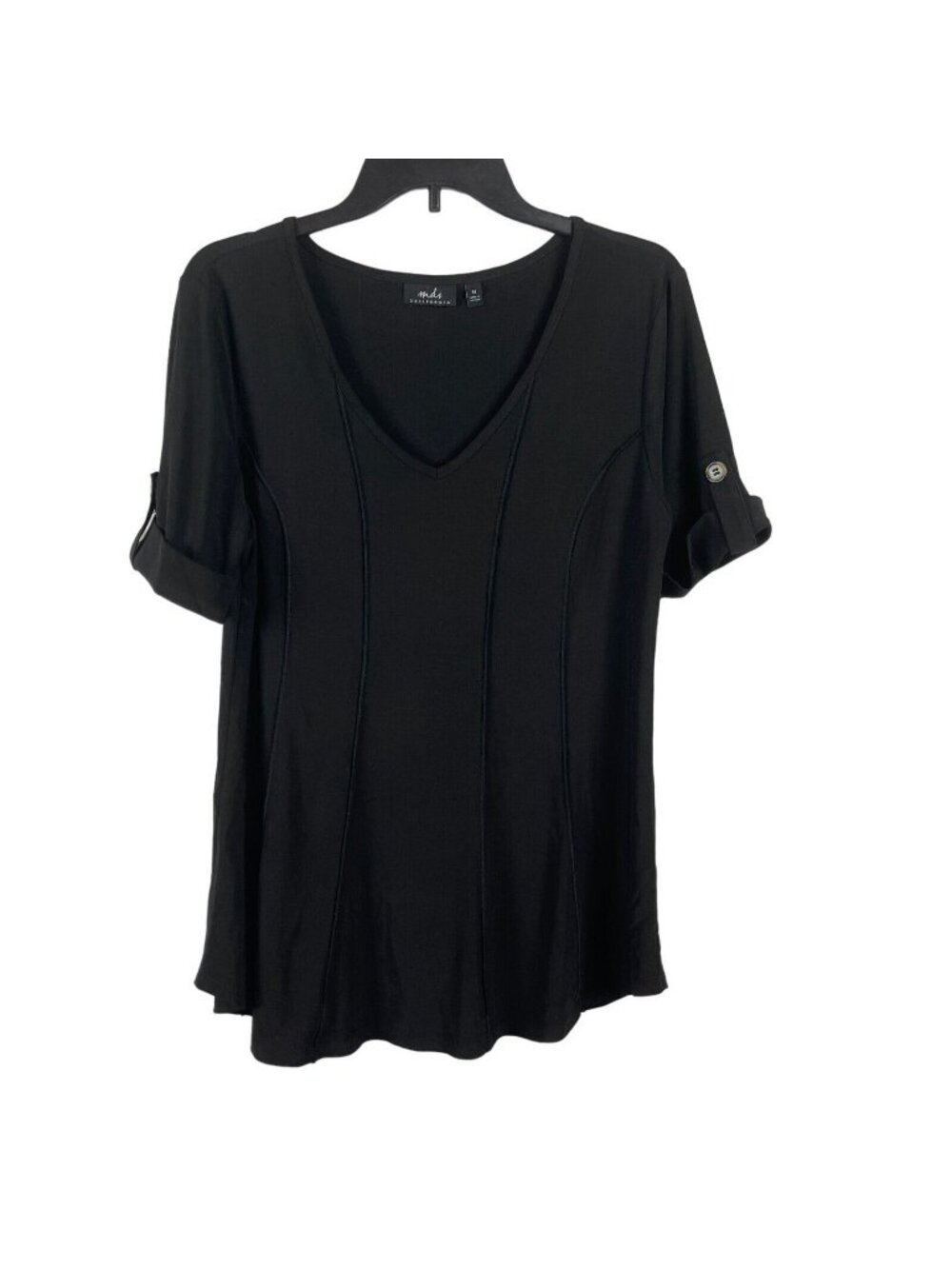 Mds California Women V-Neck Relaxed Fit Tunic Top Size M